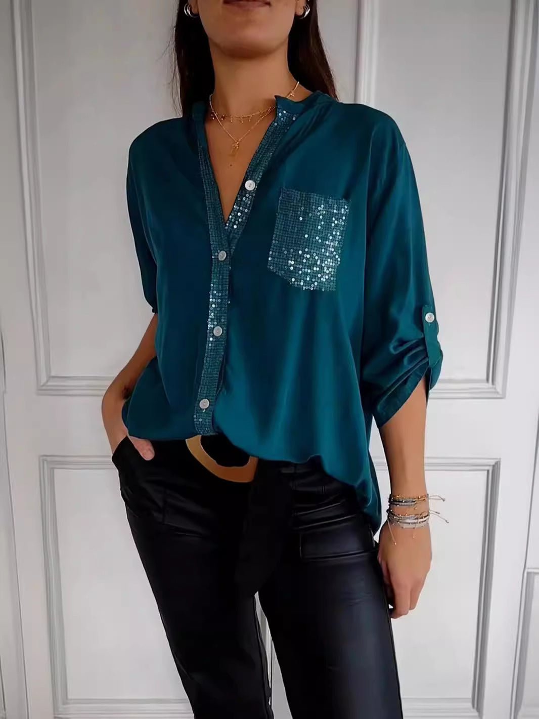 Colette Sequin Blouse