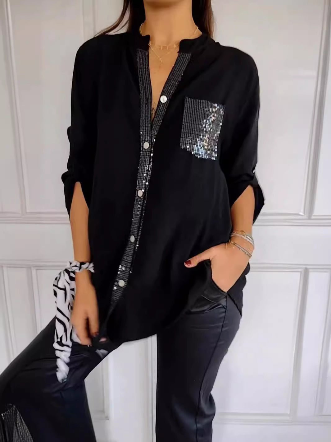 Colette Sequin Blouse