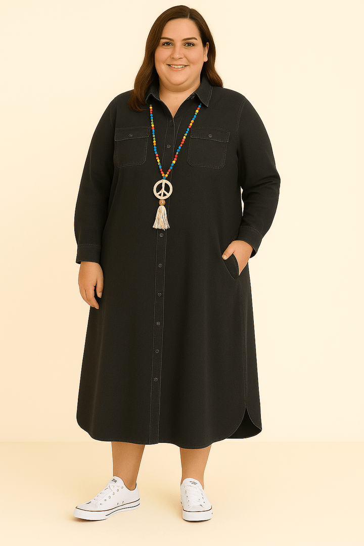 Celine Denim Midi Dress