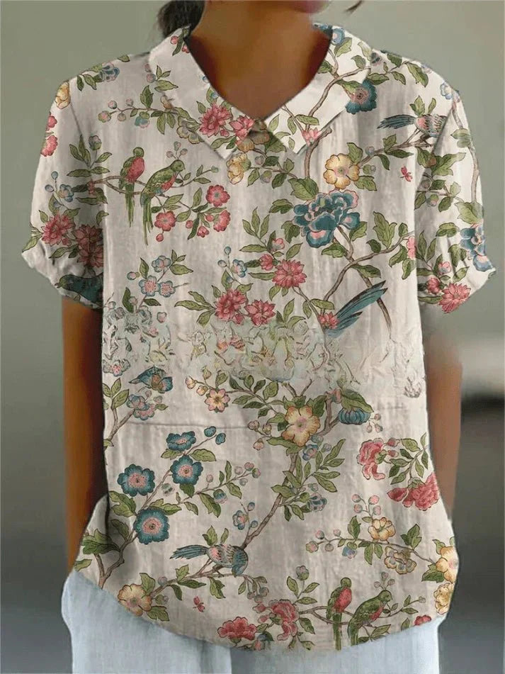 Lila Floral Blouse