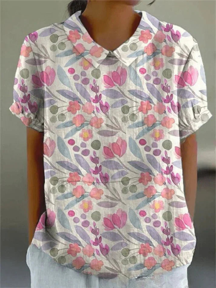 Lila Floral Blouse
