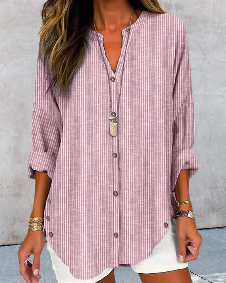 Juliet Stripe V-Neck Top