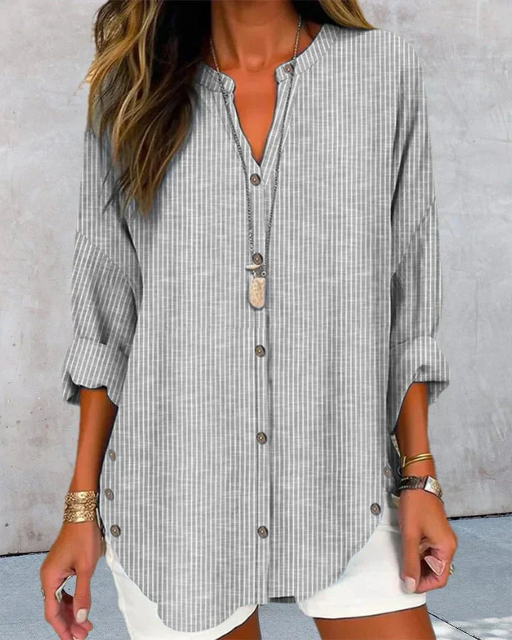 Juliet Stripe V-Neck Top