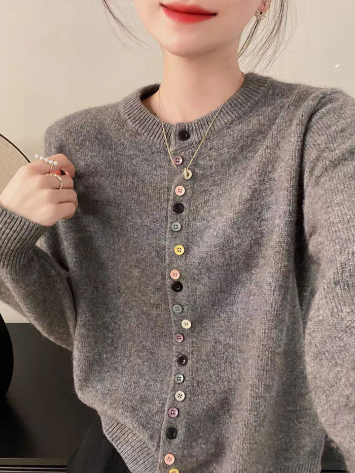 Avina™ - Playful Buttons Sweater