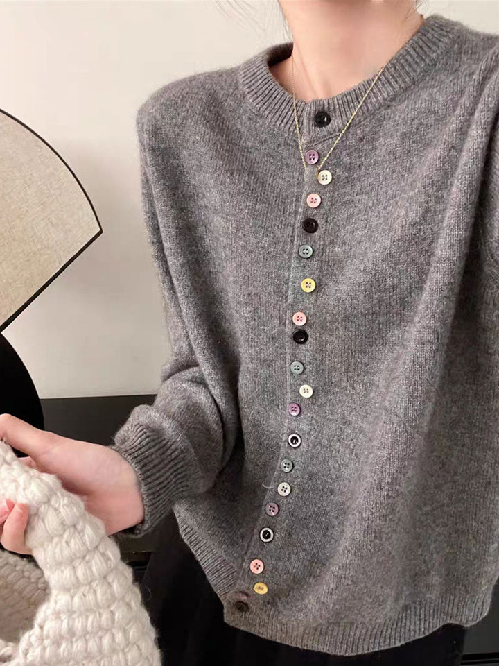 Avina™ - Playful Buttons Sweater
