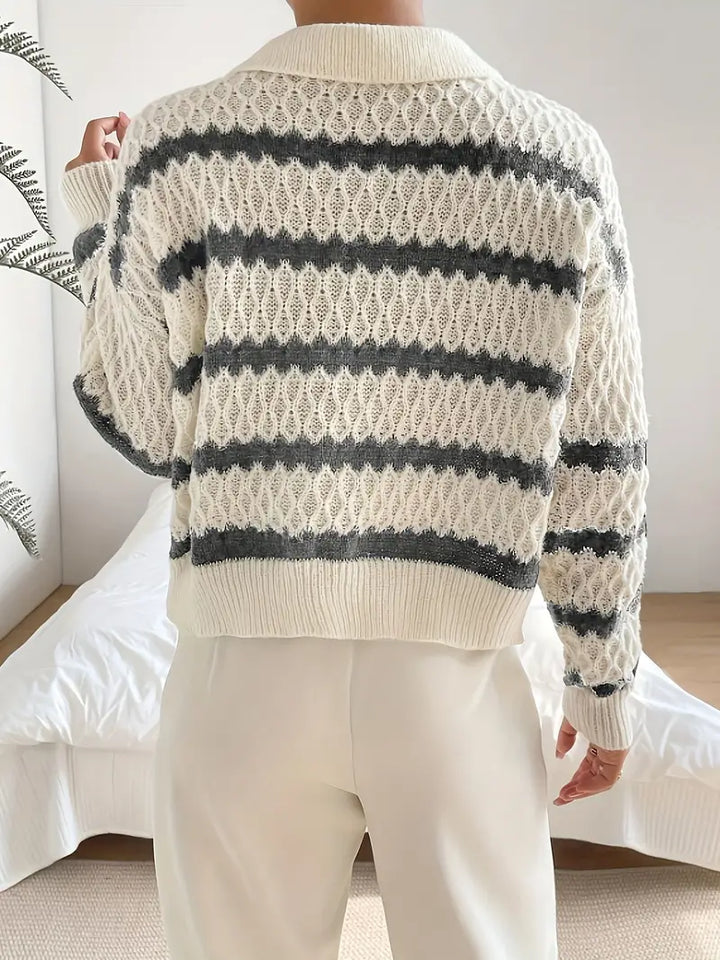 Tessira™ - Vintage Collar Sweater