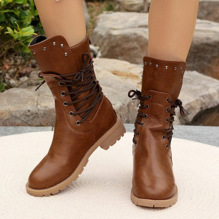 Kaitly™ - Edgy Lace-Up Boots