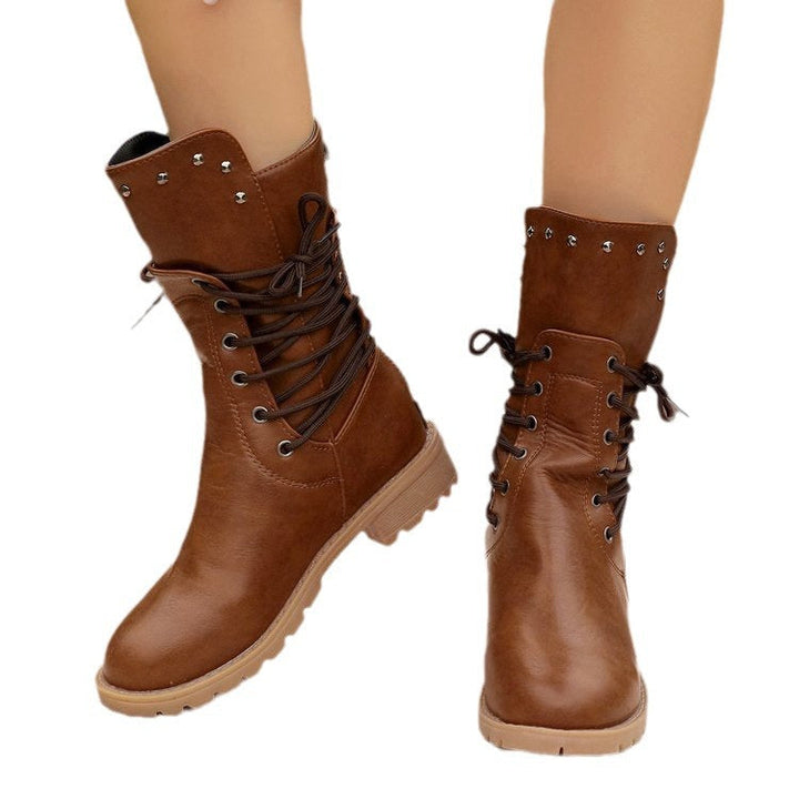 Kaitly™ - Edgy Lace-Up Boots