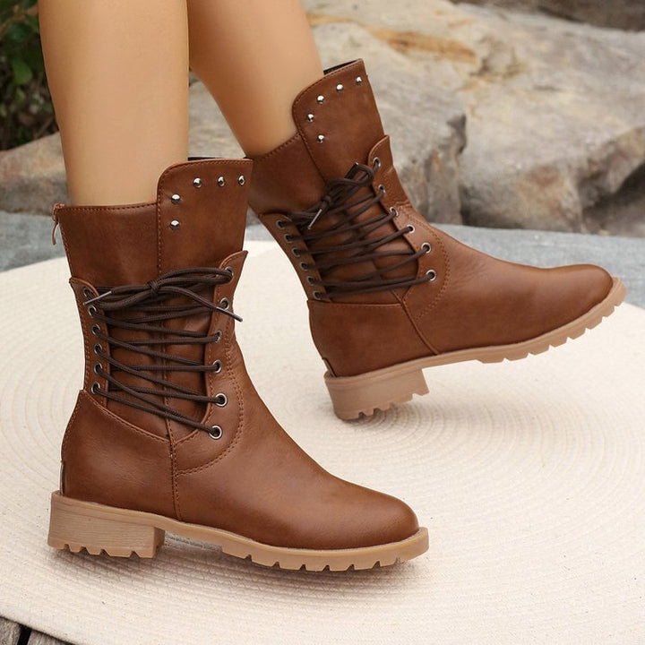 Kaitly™ - Edgy Lace-Up Boots
