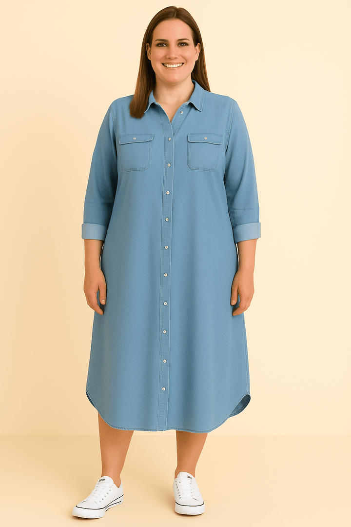 Celine Denim Midi Dress