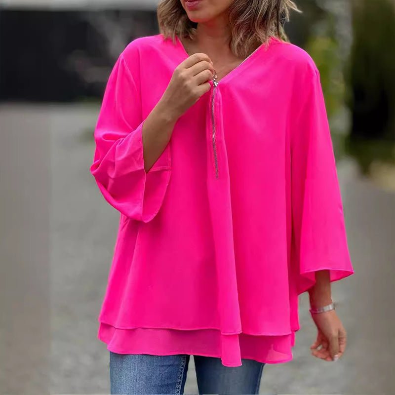 Sophina Zipper Top