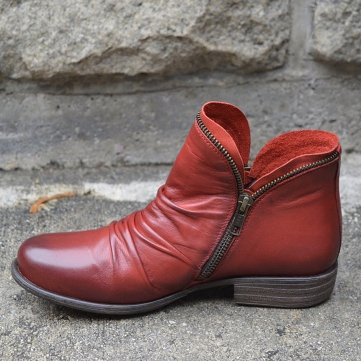 Glinda™ - Chic Side-Zip Ankle Boots